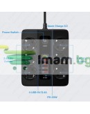 Разклонител с 6 гнезда 3.4А 4 USB Порта и 1 Type-c 3000W